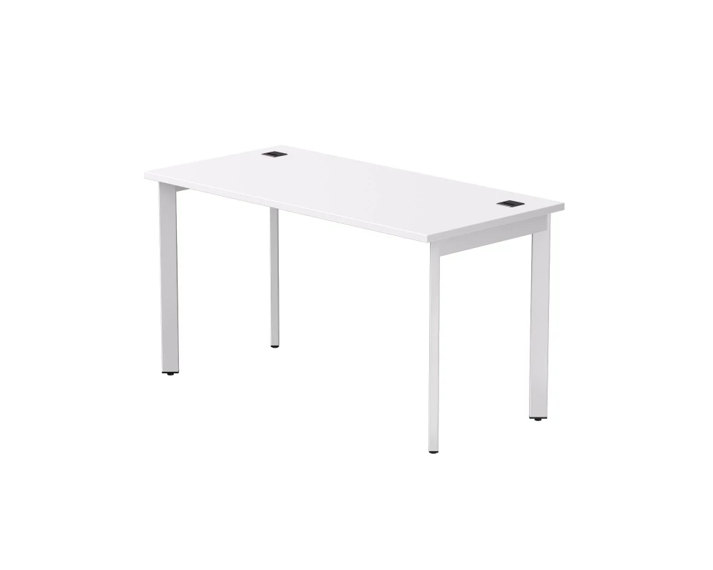 Стол прямой на металлокаркасе 1380х670х755 мм опоры 45гр Everprof EVO Белый/Белый