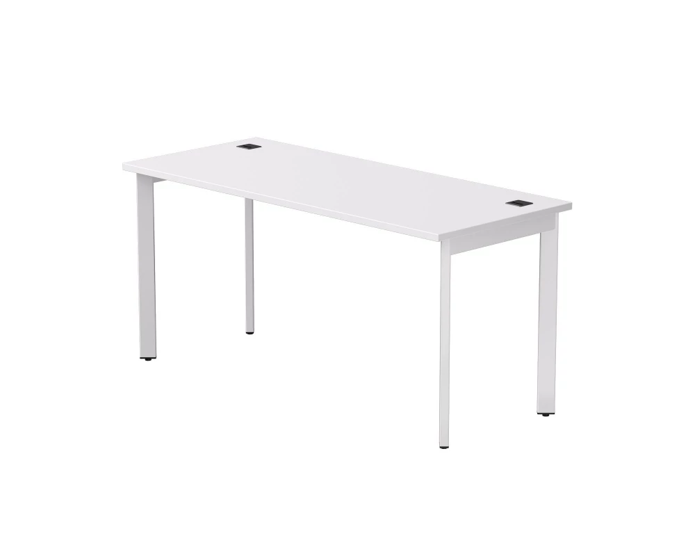 Стол прямой на металлокаркасе 1580х670х755 мм опоры 45гр Everprof EVO Белый/Белый