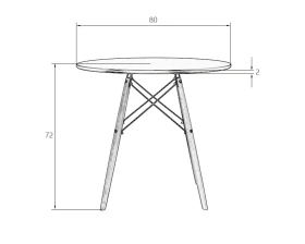 Стол обеденный CHELSEA'80 BLACK images