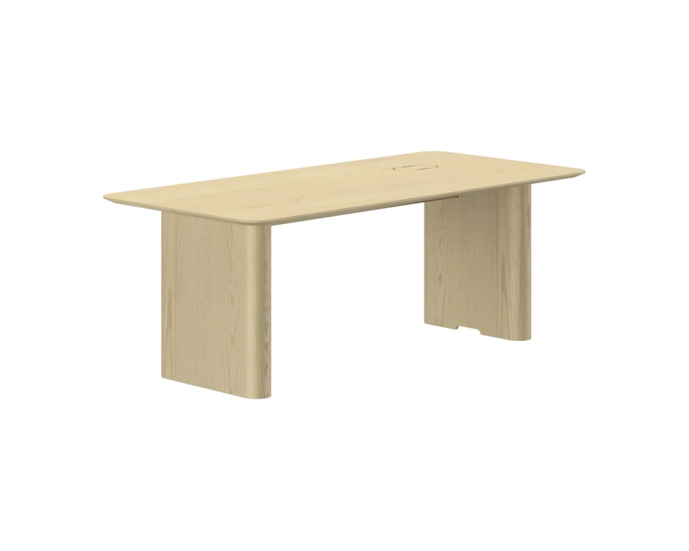 Стол руководителя лакированный с лючком слева 2050х950х720 Bosco