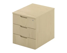 Тумба мобильная 3 ящика, с замком лакированная 450х565х510 Bosco images