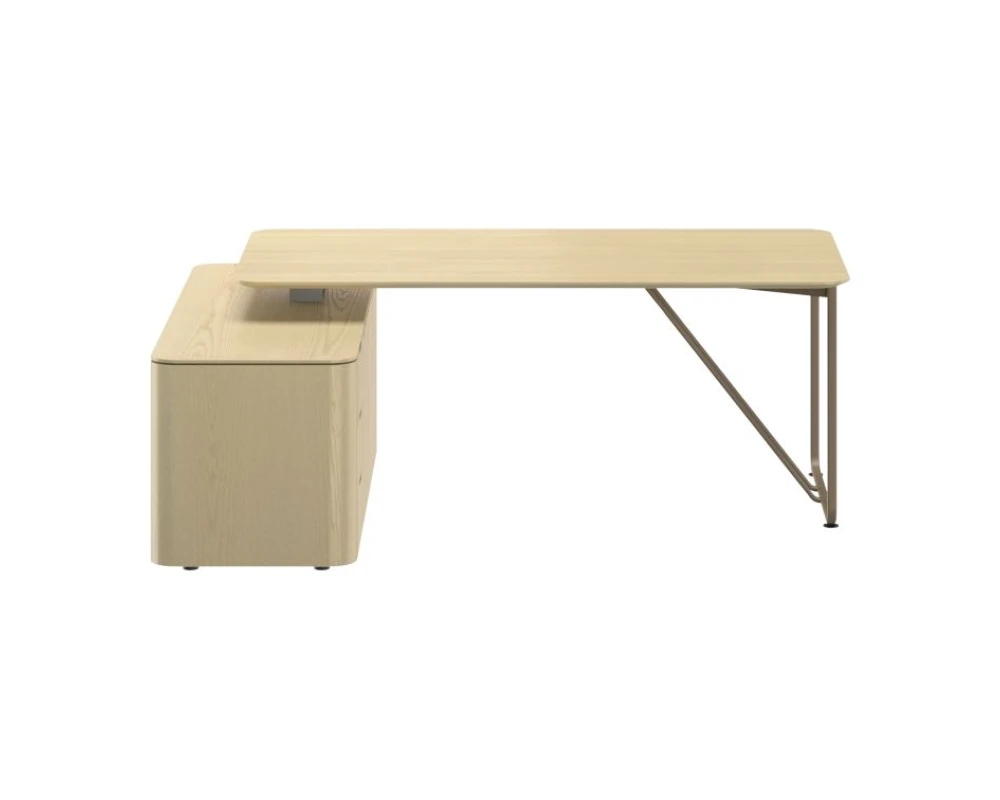 Стол руководителя с модулем матовый 2180х1625х745 Infinity