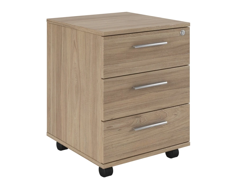 Тумба подкатная с 3 ящиками, древесный Асти П / Asti P Вяз