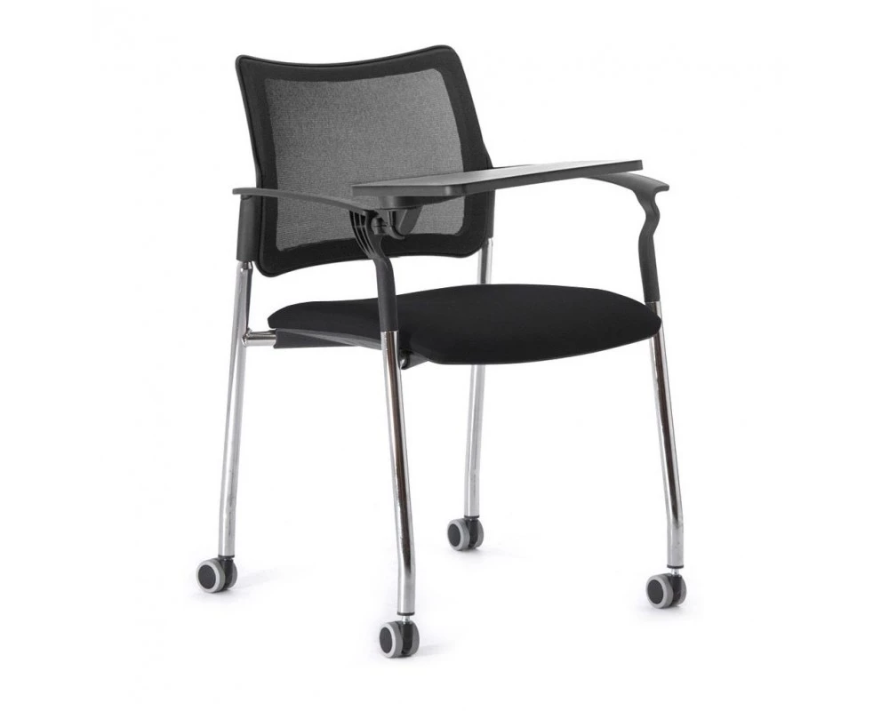 Кресло Pinko Mesh со столиком на колесах Сетка/Ткань, Черный