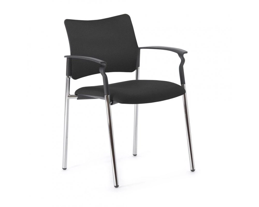 Кресло Pinko обитое на опорах Ткань, Черный