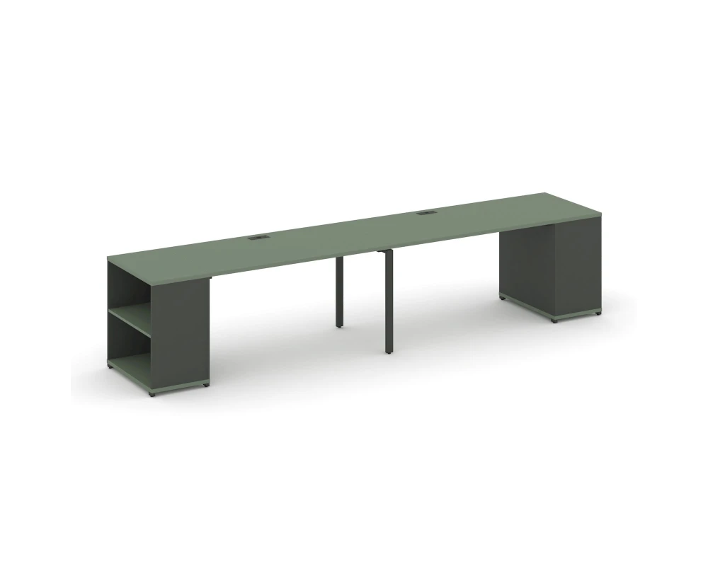 Рабочая станция с опорными стеллажами CN.ORS-204 4000x720x750 Концепт / Concept