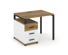 Стол письменный с 1 опорной тумбой CN.SP-301 W 980/1346x720x750 Концепт / Concept images