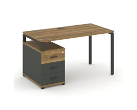 Стол письменный с 1 опорной тумбой CN.SP-302 W 1180/1546x720x750 Концепт / Concept images