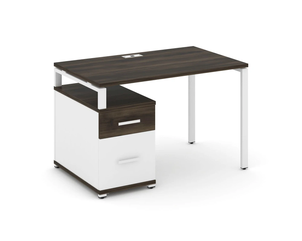 Стол письменный с 1 опорной тумбой CN.SP-306 W 1180/1546x720x750 Концепт / Concept