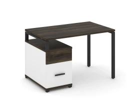 Стол письменный с 1 опорной тумбой CN.SP-306 W 1180/1546x720x750 Концепт / Concept images