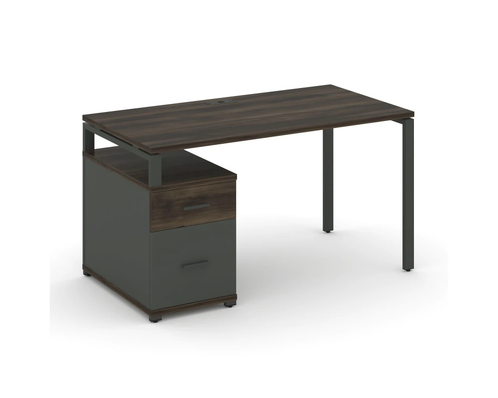 Стол письменный с 1 опорной тумбой CN.SP-308 W 1580/1946x720x750 Концепт / Concept