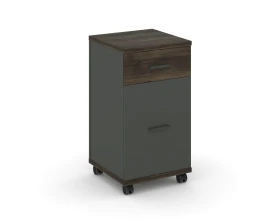 Тумба мобильная 1 ящ. 1 распаш. фасад CN.TUM-011 A 420x420x782 Концепт / Concept images
