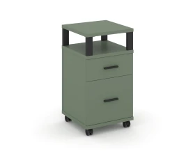 Тумба мобильная 1 ящ. 1 распаш. фасад с надставкой CN.TUM-010 B 420x420x782 Концепт / Concept images