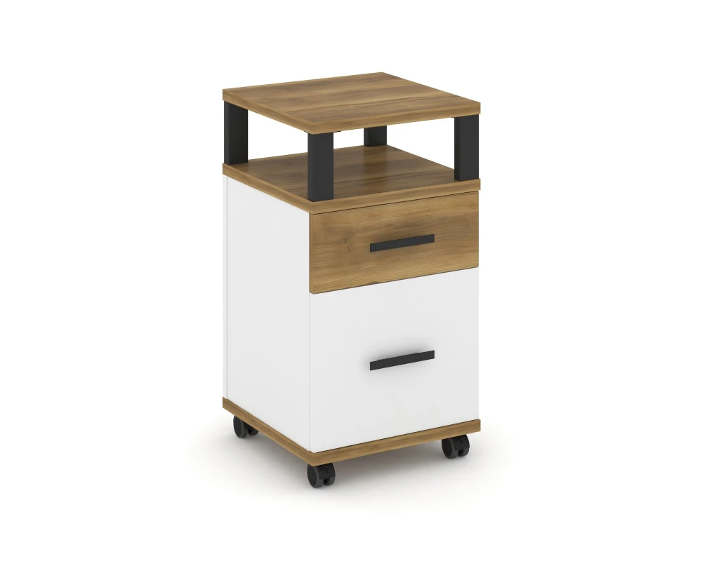 Тумба мобильная 1 ящ. 1 распаш. фасад с надставкой CN.TUM-010 B 420x420x782 Концепт / Concept