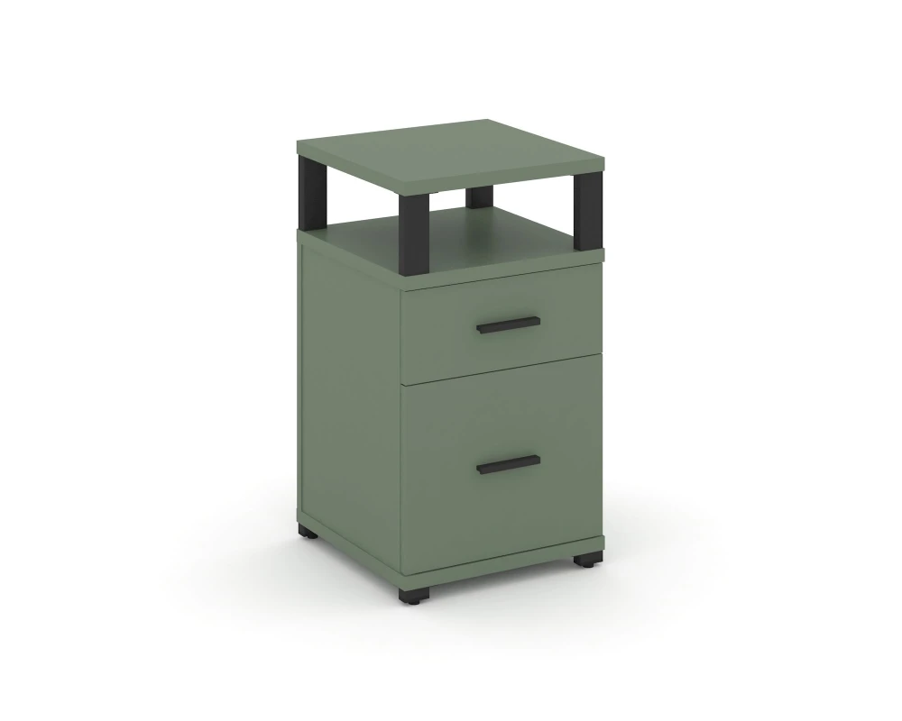 Тумба приставная 1 ящ. 1 распаш. фасад с надставкой CN.TUP-006 B 420x420x750 Концепт / Concept