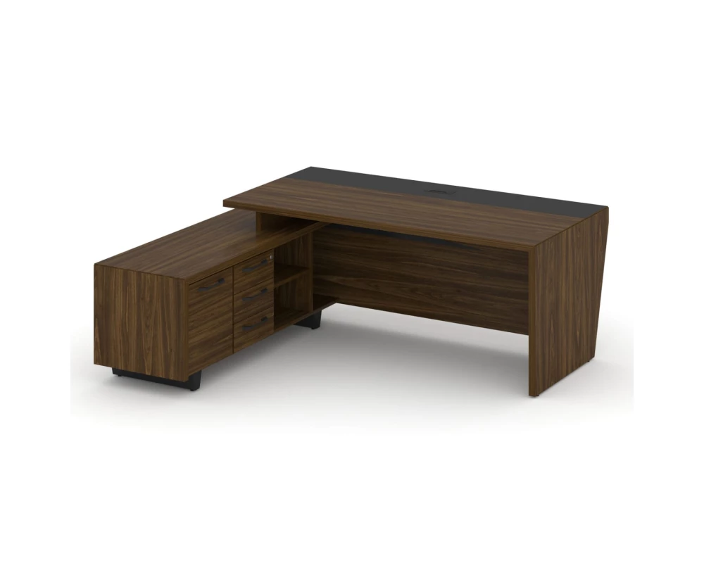 Стол для руководителя с опорной тумбой, левый 200 Corner