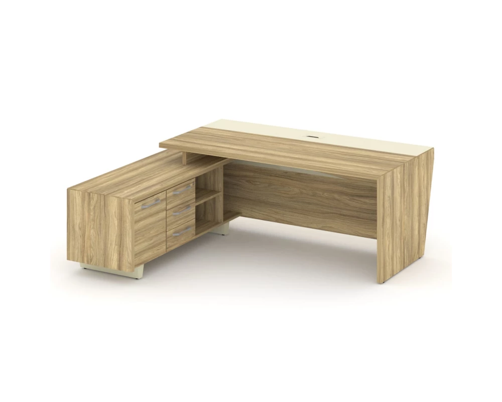 Стол для руководителя с опорной тумбой, левый 200 Corner