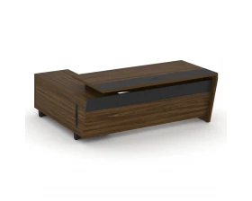 Стол для руководителя с опорной тумбой, правый 200 Corner images