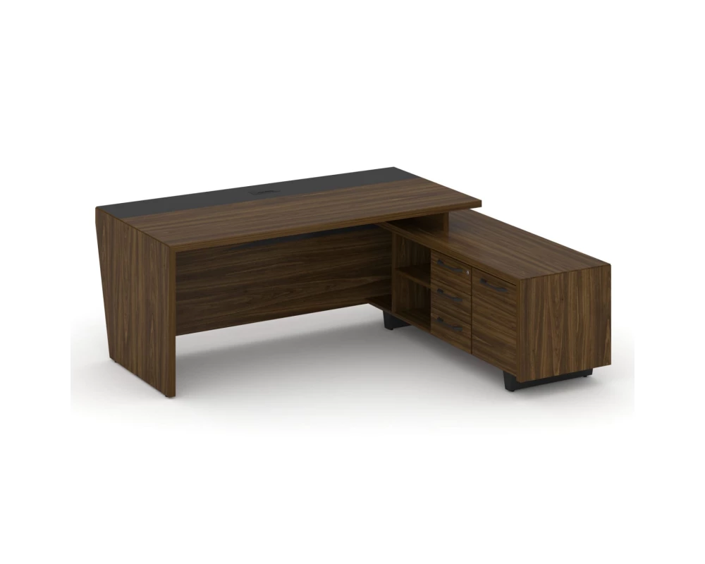 Стол для руководителя с опорной тумбой, правый 200 Corner