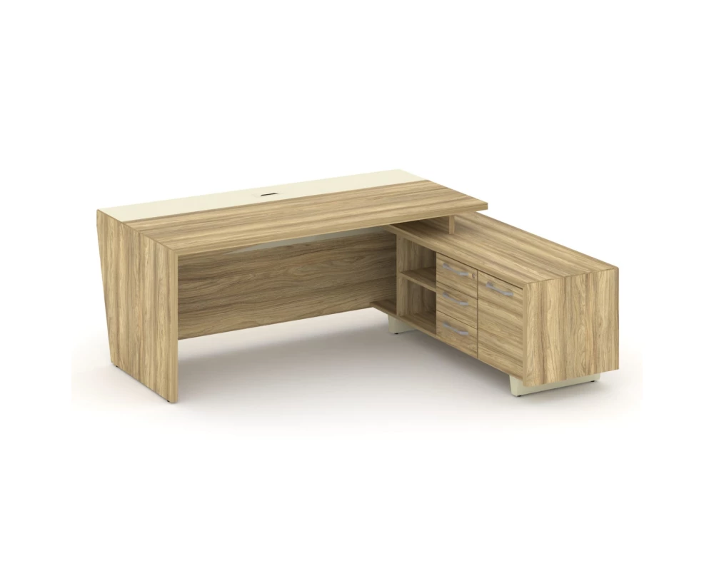 Стол для руководителя с опорной тумбой, правый 200 Corner