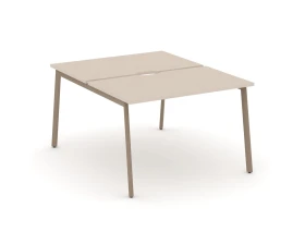 Рабочая станция на 2 места с вырезом на плоскоовальной трубе 118x150x75 Эстетика / Estetica images