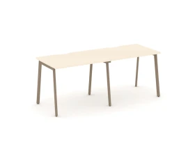 Рабочая станция на 2 места с вырезом на плоскоовальной трубе 196x73x75 Эстетика / Estetica images