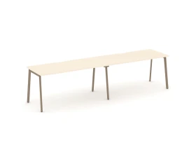 Рабочая станция на 2 места с вырезом на плоскоовальной трубе 316x73x75 Эстетика / Estetica images