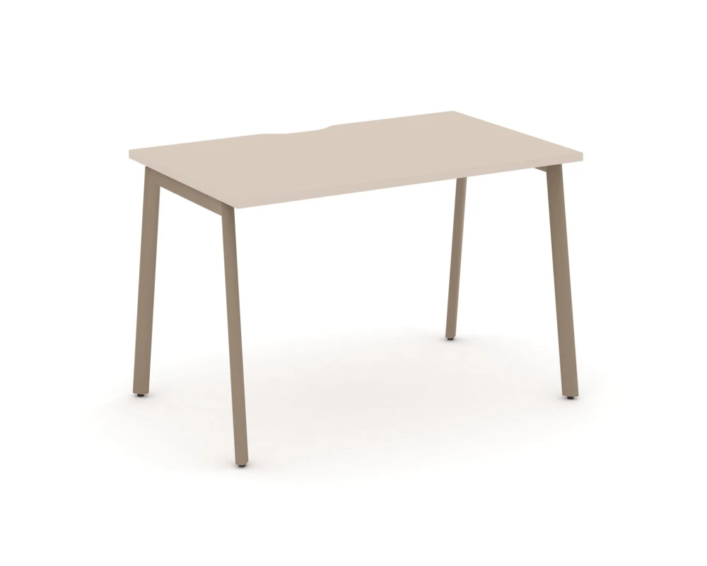 Стол рабочий с вырезом на плоскоовальной трубе 118x73x75 Эстетика / Estetica