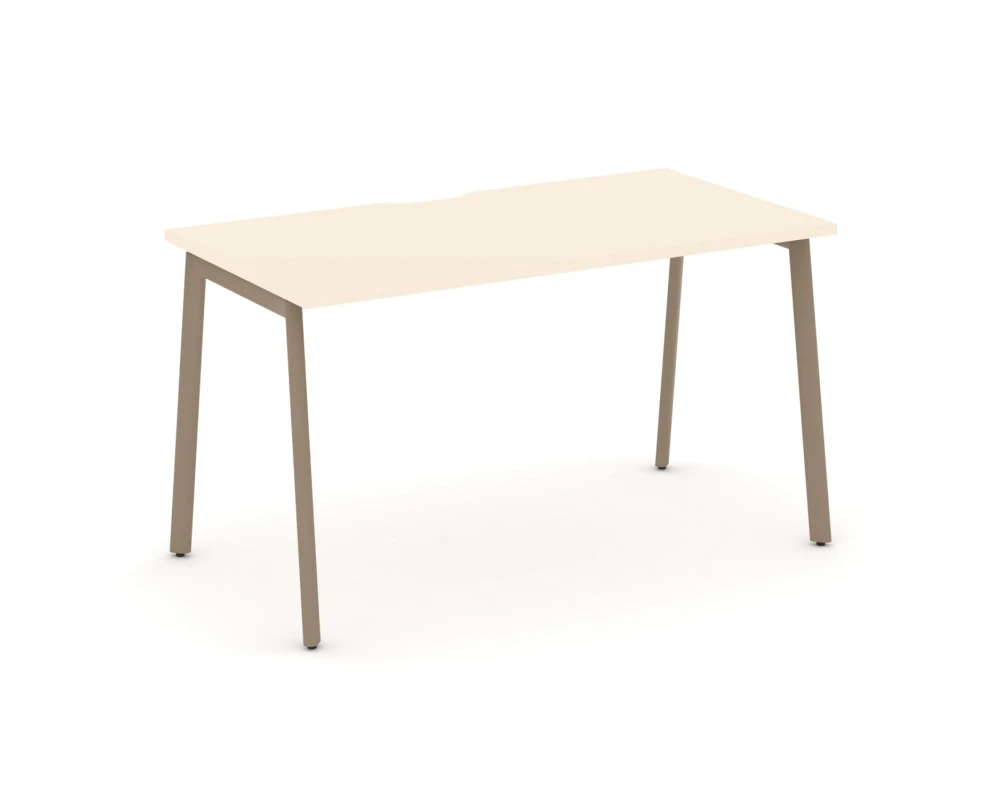 Стол рабочий с вырезом на плоскоовальной трубе 138x73x75 Эстетика / Estetica