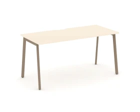 Стол рабочий с вырезом на плоскоовальной трубе 158x73x75 Эстетика / Estetica images