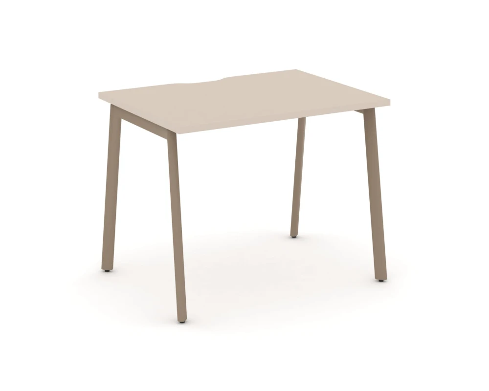 Стол рабочий с вырезом на плоскоовальной трубе 98x73x75 Эстетика / Estetica