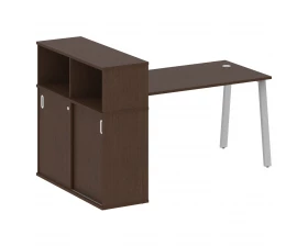 Стол письменный на А-образном м/к с опорным шкафом-купе 181x112x109,8 Metal System images