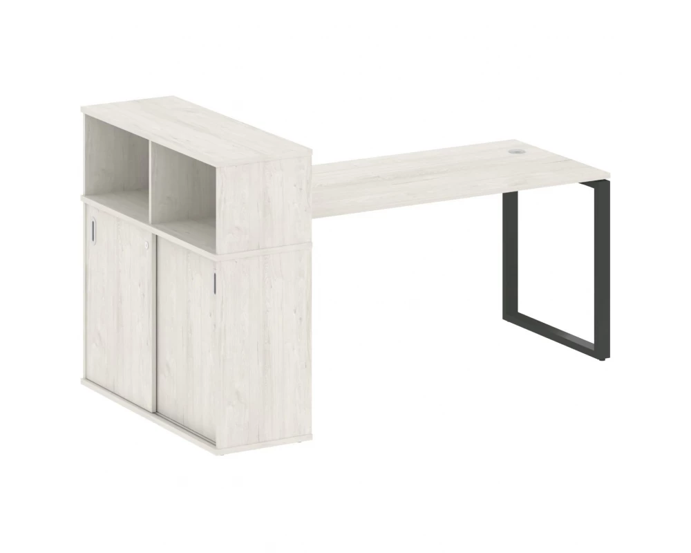 Стол письменный на О-образном м/к с опорным шкафом-купе 201x112x109,8 Metal System