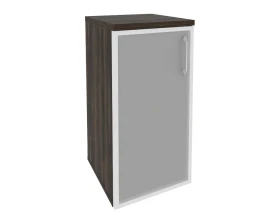 Шкаф низкий узкий левый (1 низкий фасад стекло в раме) 400x420x823 Оникс / Onix images