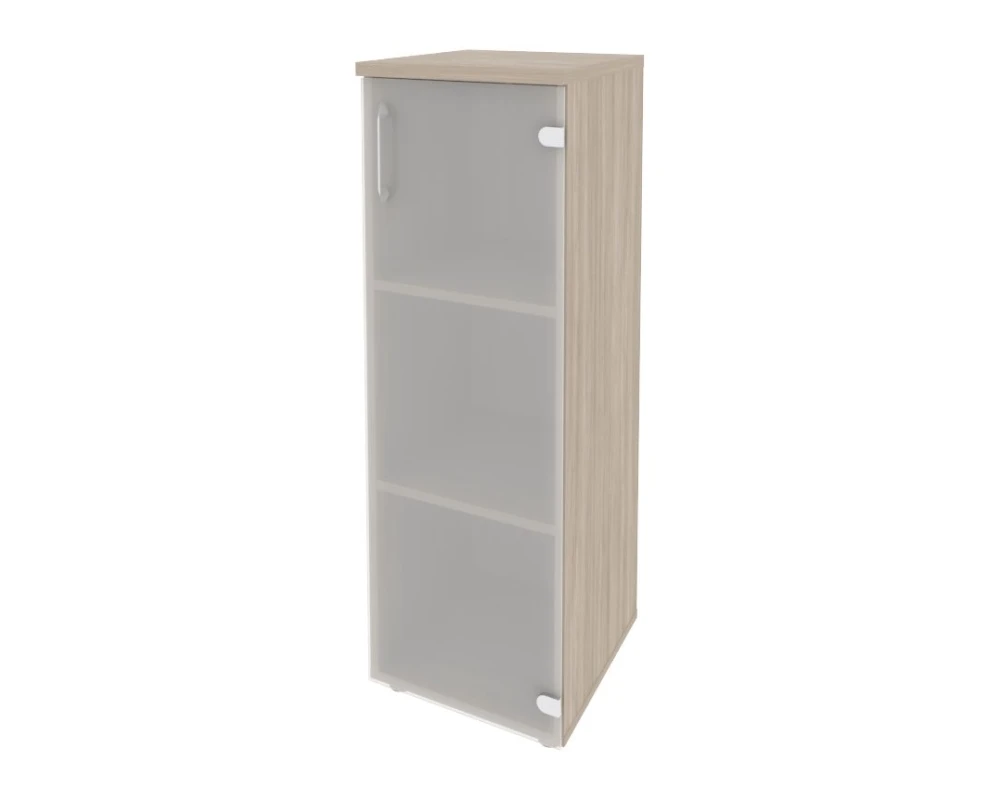 Шкаф средний узкий правый (1 средний фасад стекло) 400x420x1207 Оникс / Onix