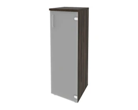 Шкаф средний узкий правый (1 средний фасад стекло) 400x420x1207 Оникс / Onix images