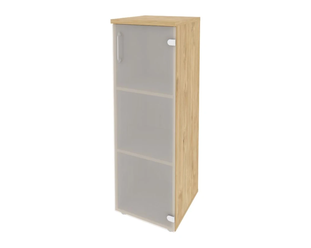 Шкаф средний узкий правый (1 средний фасад стекло) 400x420x1207 Оникс / Onix