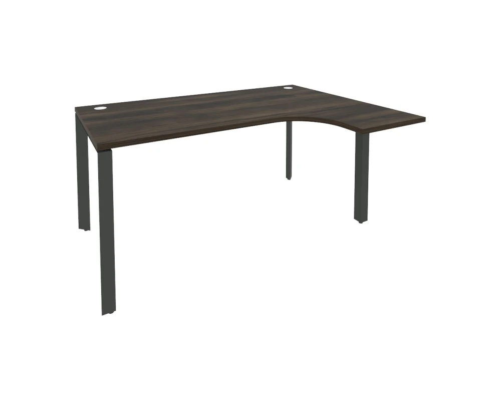 Стол эргономичный правый на П-образном м/к 1580x1180x750 (800/460) Оникс / Onix