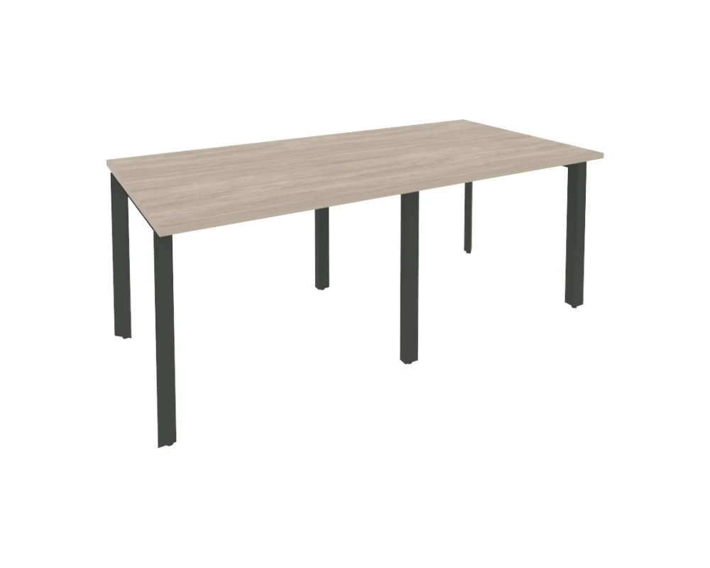 Стол переговорный (2 столешницы) на П-образном м/к 1960x980x750 Оникс / Onix