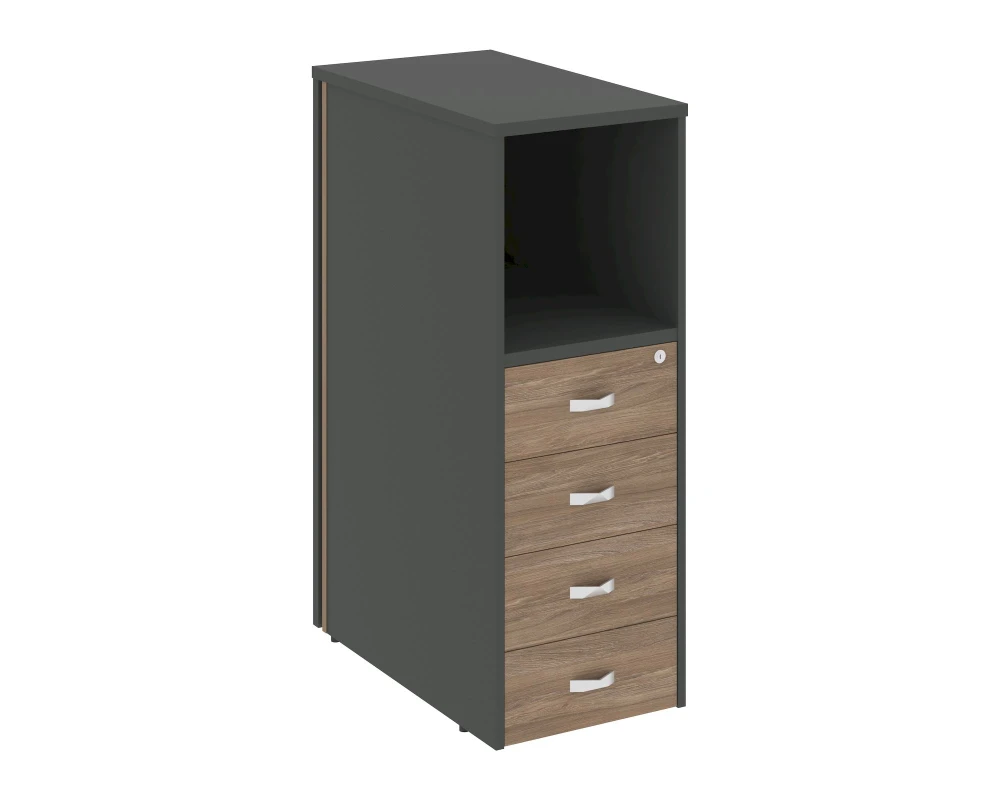 Тумба 4 ящика завершающая, левая Оникс / Onix