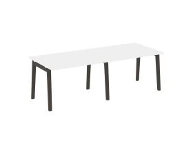 Стол переговорный (2 столешницы), опоры - массив дерева 236x98x75 Оникс Вуд / Onix Wood images