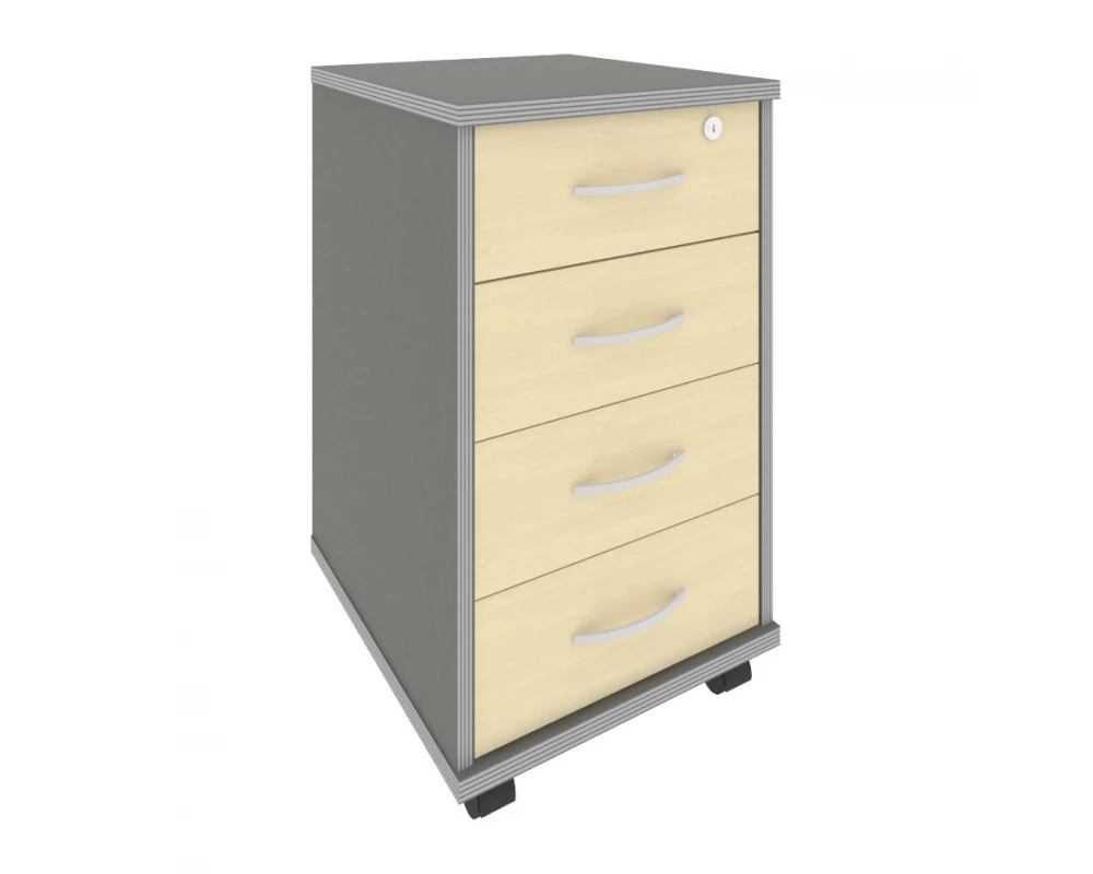 Тумба подкатная 4 ящика с замком Riva