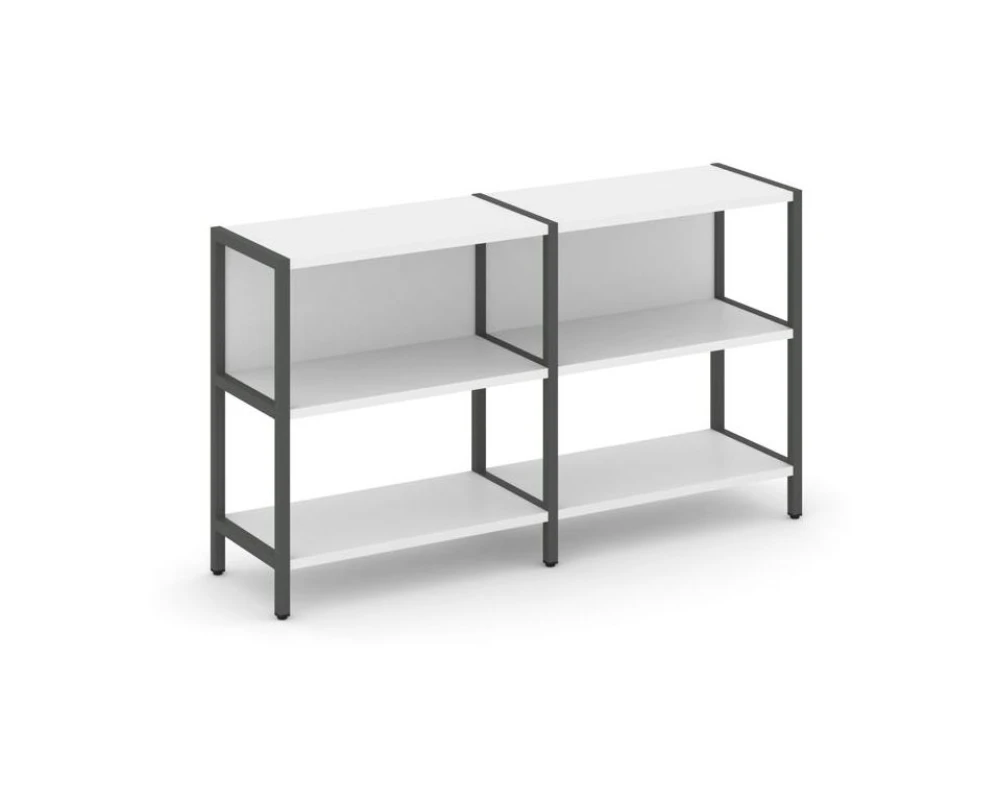 Двухсекционный стеллаж двухярусный 1590х400х879 Шелф Систем / Shelf System