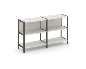 Двухсекционный стеллаж двухярусный 1590х400х879 Шелф Систем / Shelf System images