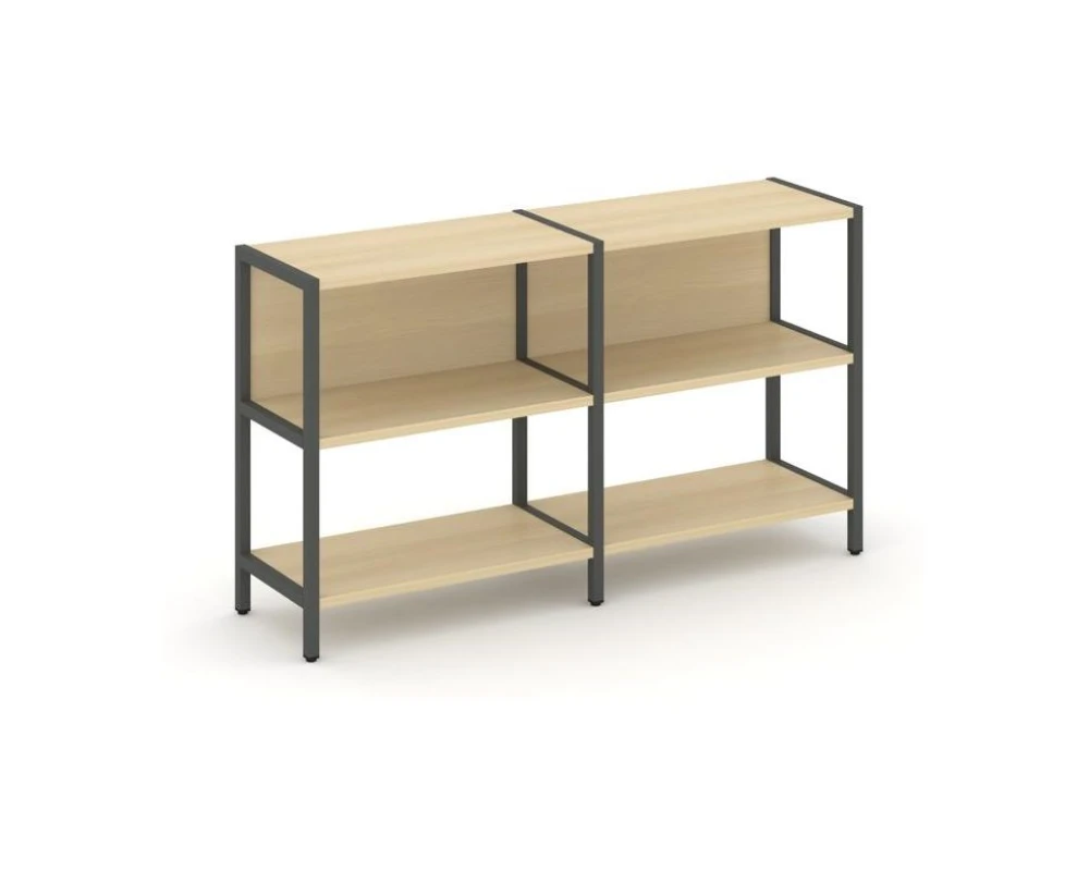 Двухсекционный стеллаж двухярусный 1590х400х879 Шелф Систем / Shelf System