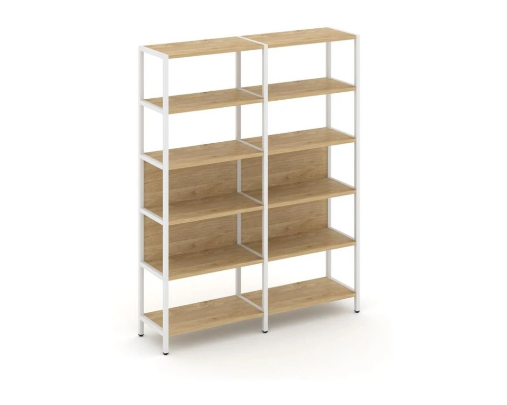 Двухсекционный стеллаж пятиярусный 1590х400х1980 Шелф Систем / Shelf System