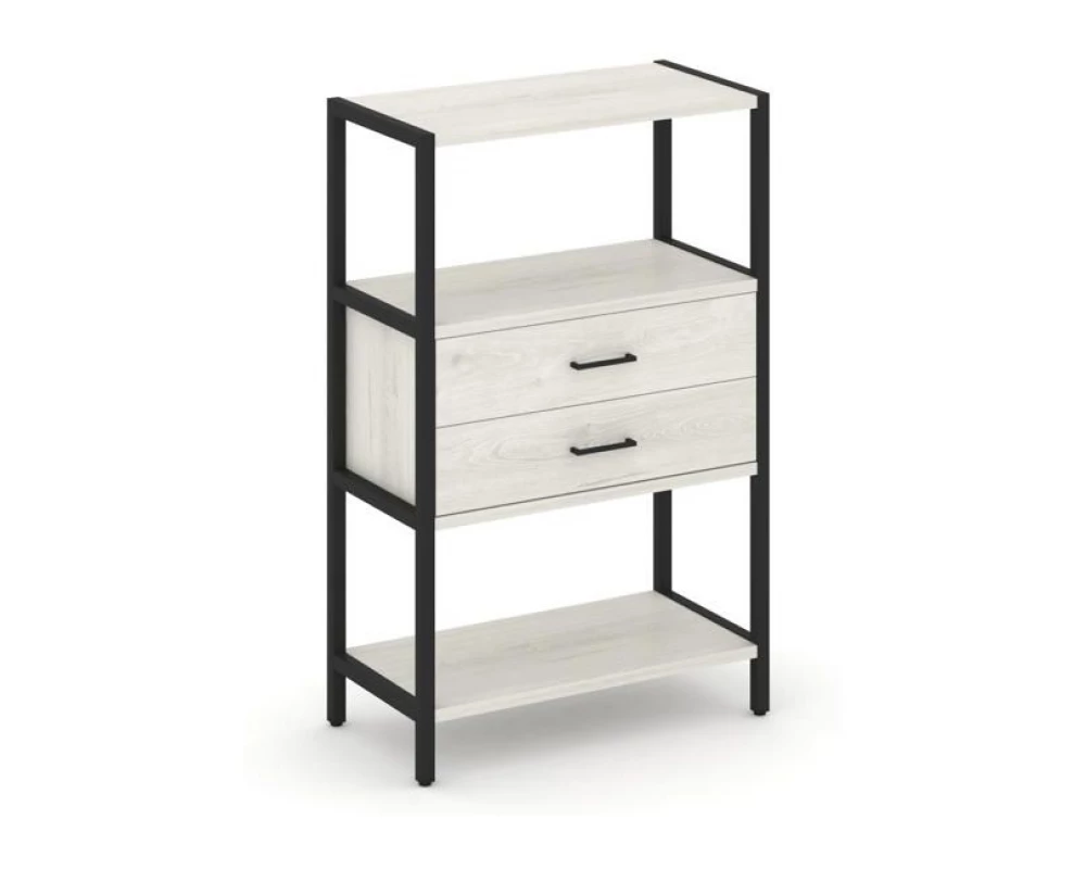 Односекционный стеллаж трехярусный с ящиками 810х400х1246 Shelf System