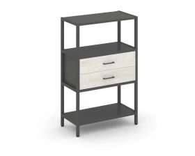 Односекционный стеллаж трехярусный с ящиками 810х400х1246 Shelf System images