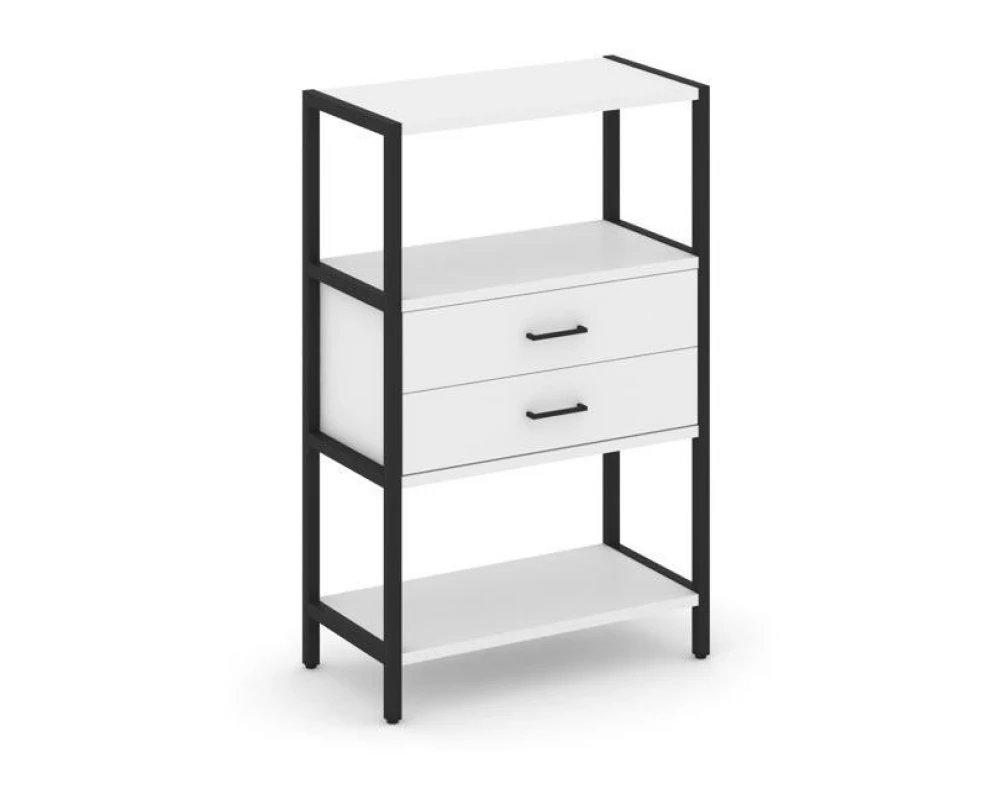 Односекционный стеллаж трехярусный с ящиками 810х400х1246 Shelf System