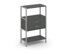 Односекционный стеллаж трехярусный с ящиками 810х400х1246 Shelf System images